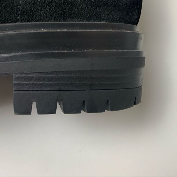 Gianvito Rossi Turon black suede combat lug sole ankle boots Euro 36 US size 5 - Picture 8 of 17